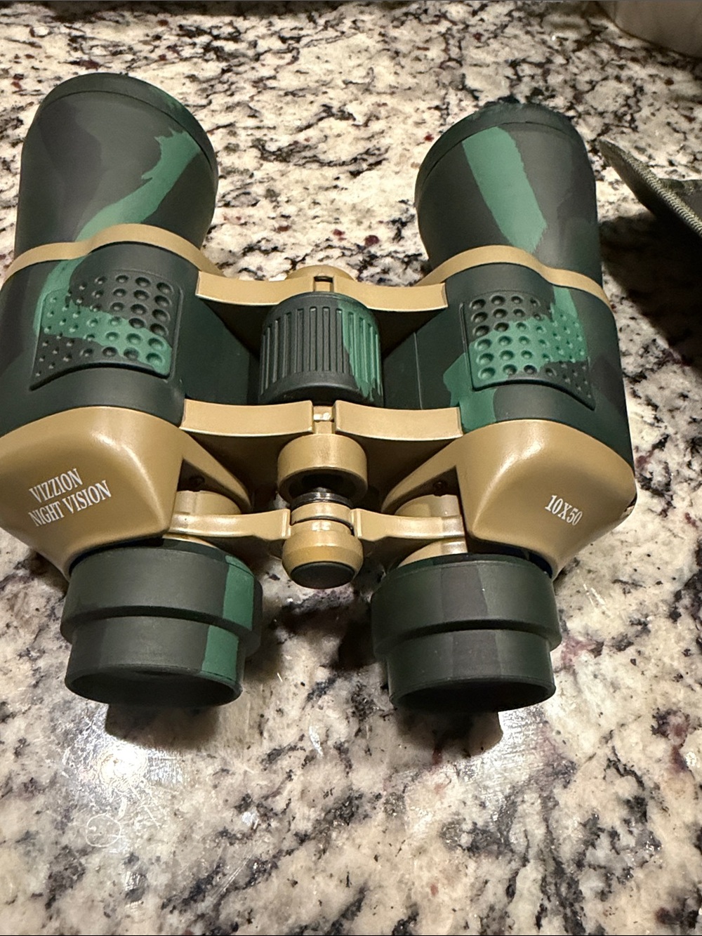 Night Vision 10x50 Camouflage Binoculars - Green/Tan